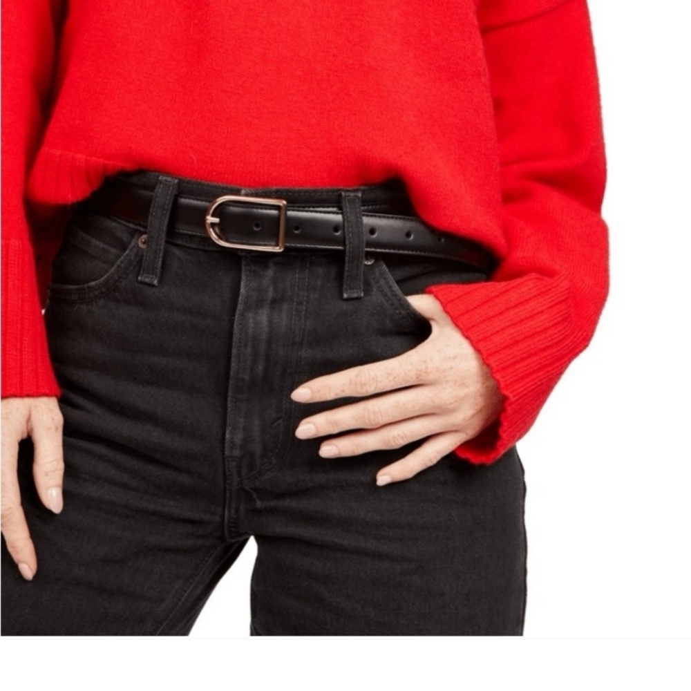 Kate Spade Black Leather Belt 39" length still sold in store